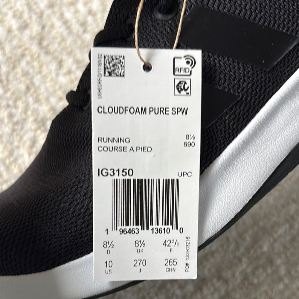 NWT Adidas Black Sneakers with Camouflage Lining - Picture 2 of 8